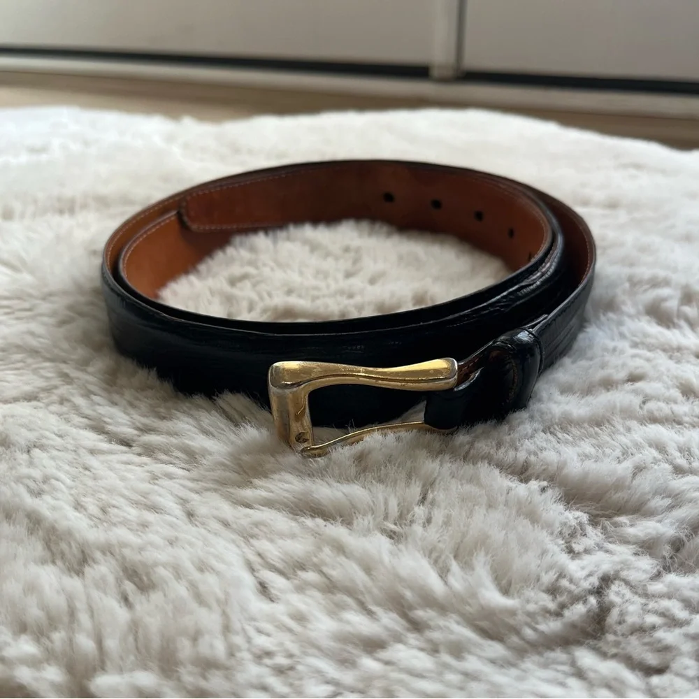Martin Dingman Belt Lizard Grained Italian Calfskin Handmade US 021620 Sz 44